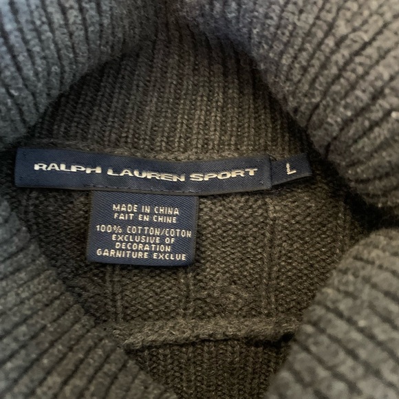 Ralph Lauren Sport gray Cable Knit Sweater Size large
Turtleneck - Picture 5 of 5